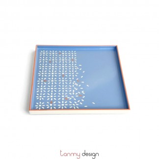 Square lacquer tray  21x21xH1 cm ( different designs )